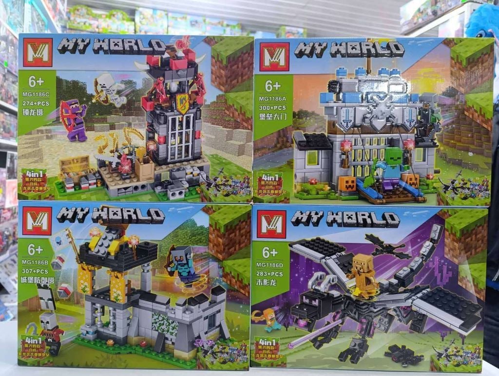 Конструктор типу лего 292-329ел  My world 4в1 у коробці 34*24*5,5см MG1186 Китай