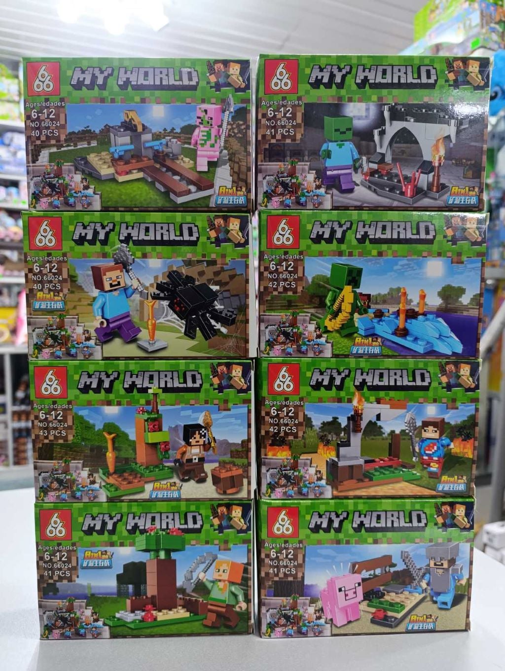 Конструктор типу лего 41-43ел  My world мікс видів у коробці 15,5*10,5*3,5см 66024 Китай