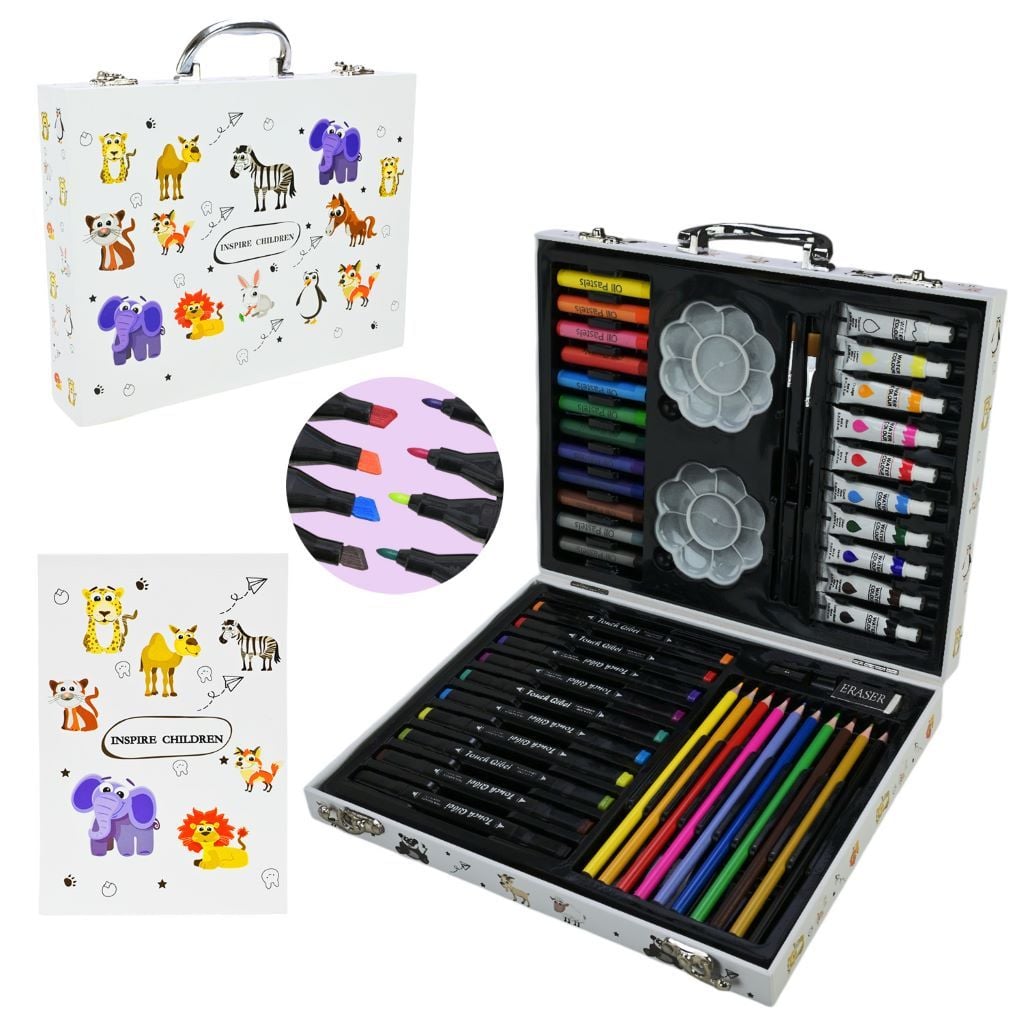 Набір для малювання 48 елементів крейда фарби олівці в валізі 30*24*5см CE150412 Китай