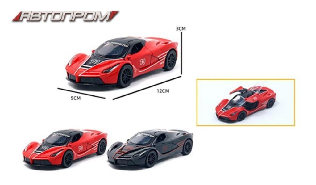 Машина металева 1:32 інерція відкриваються двері у коробці 15*8*8см AP74214 Автопром