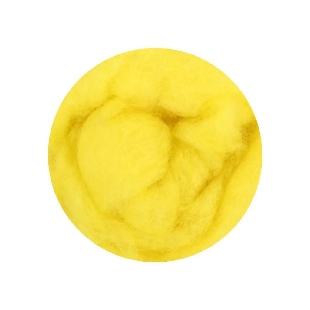Вовна для валяння Жовтий 50гр Maori кардочес 100% натуральна вовна (DHG) 537533 Італія