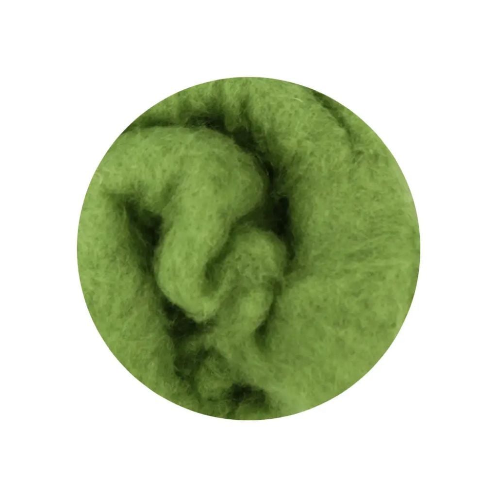 Вовна для валяння Зелений 50гр Maori кардочес 100% натуральна вовна (DHG) 537588 Італія