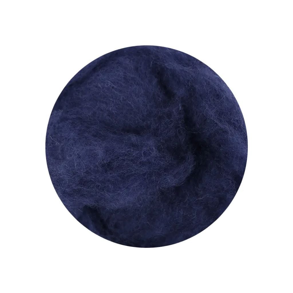 Вовна для валяння Темно синя 50гр Maori кардочес 100% натуральна вовна (DHG) 537649 Італія