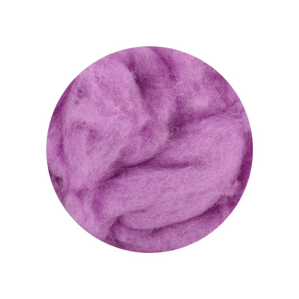 Вовна для валяння Бузковий 50гр Maori кардочес 100% натуральна вовна (DHG) 537625 Італія