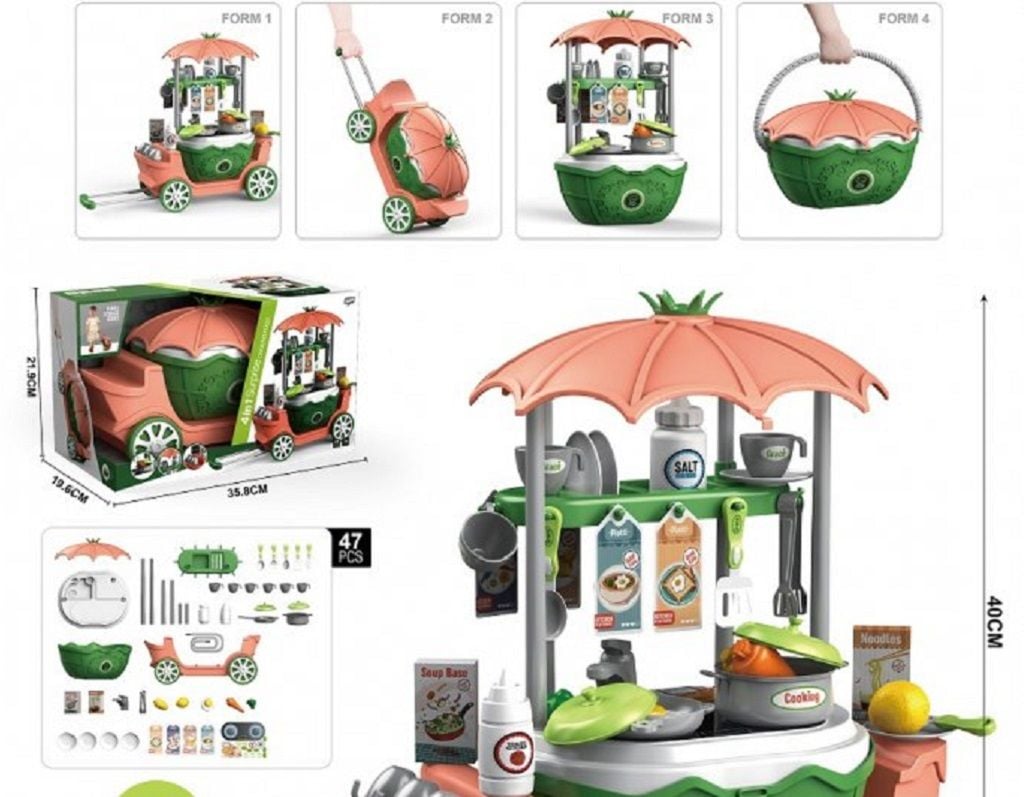 Кухня  4в1 у валізі посуд, продукти, аксес, кор 36 * 19.5 * 22 см 25715 Китай