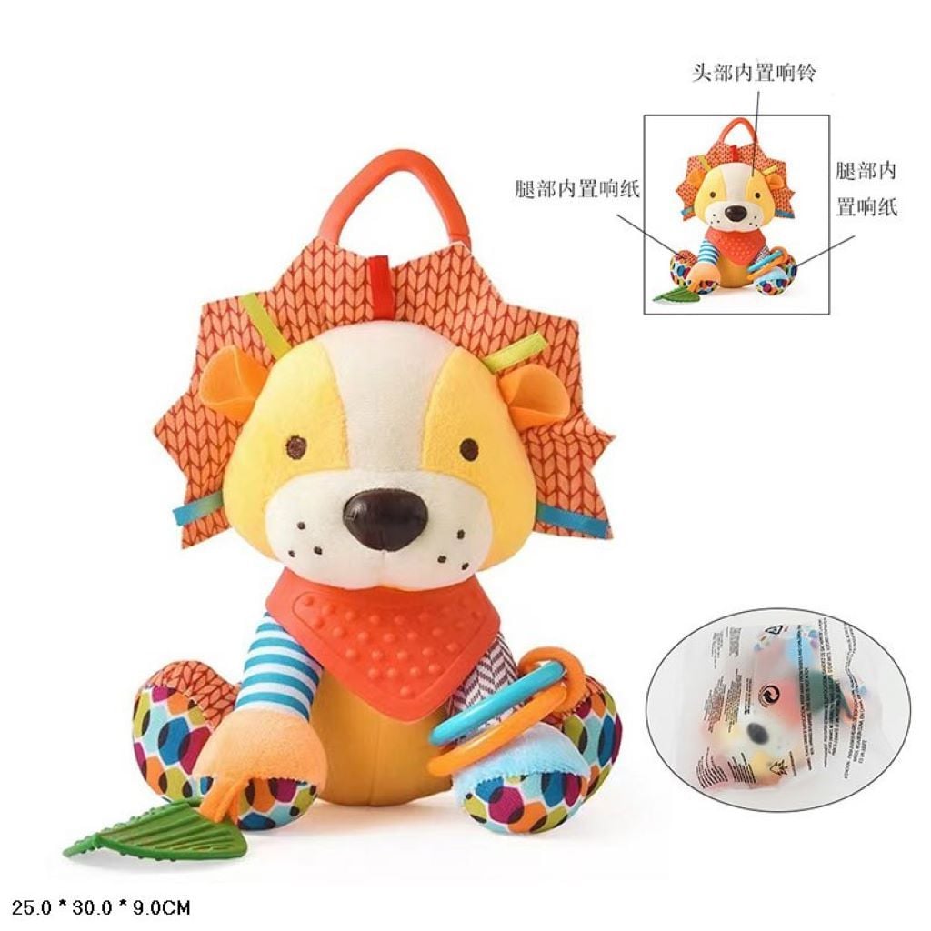 Брязкальце до ліжечка/візочка Левеня 20*17*9см м'яка шуршалка у пакеті L1540 Toys