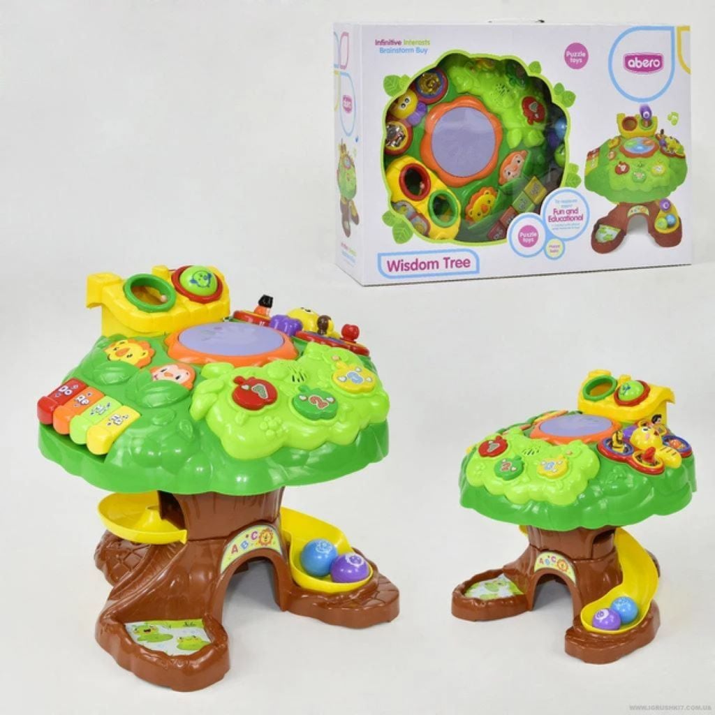Ігровий центр abero Wisdom Tree столик-дерево муз.звук на батарейках англ.мов в коробці 60*41*18см QX-91150E Китай