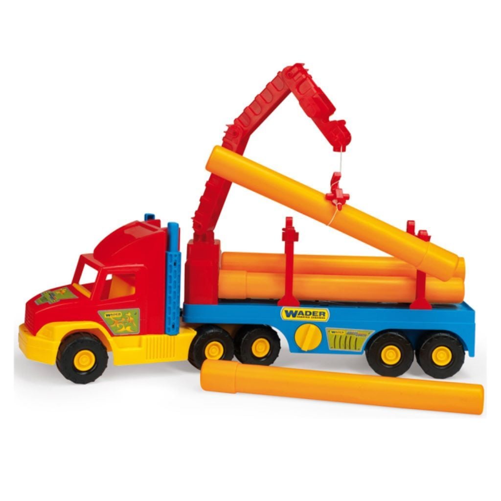 Машина з краном перевізник колод в коробці 77*27*19см 36540 wader