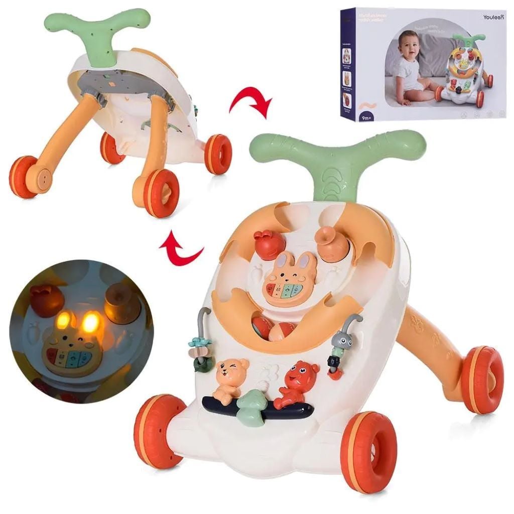 Каталка-ходунки Youleen муз.піаніно,рухомі ел.,пальчикова гра,брязкальця, на батарейках у коробці 51*34*13см 2312 Китай