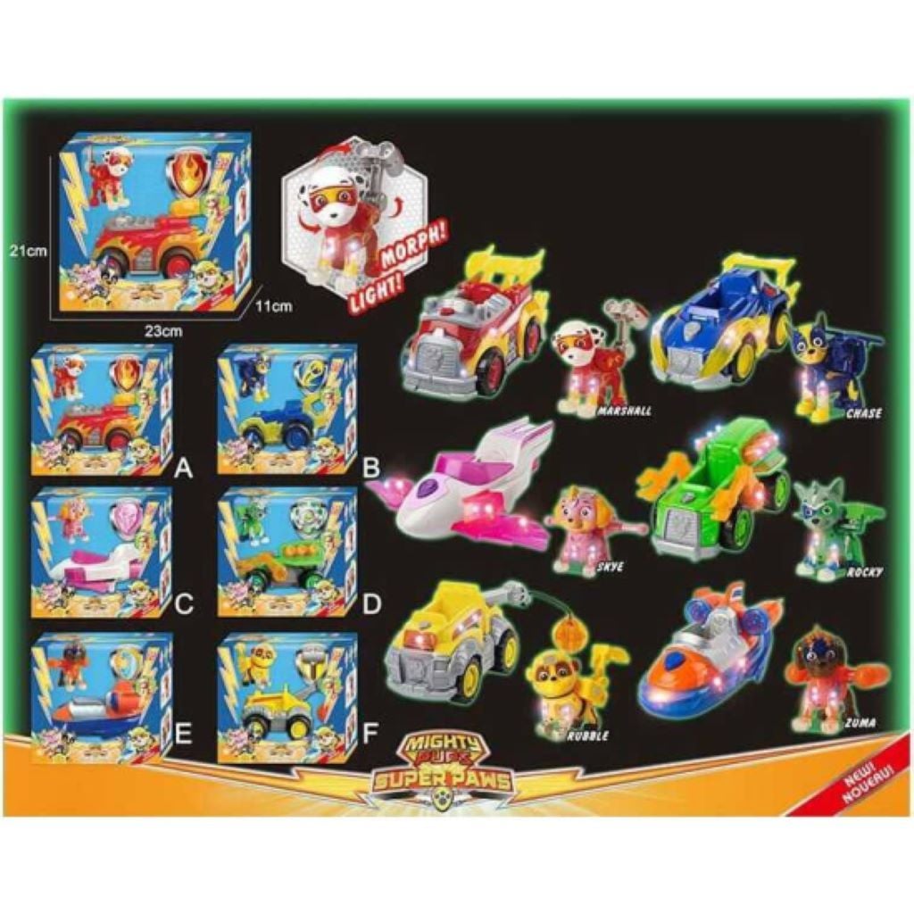 Герої типу Цуценячий патруль фігурка з рюкзаком машинка мікс видів коробка 17*12*9см YY-502 Китай
