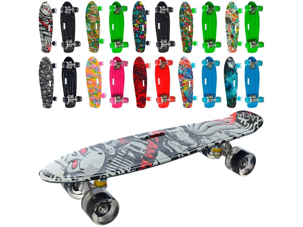 Cкейт Пенні борд алюминєва підвіска колеса поліурітан світяться MS0749-7 Profi