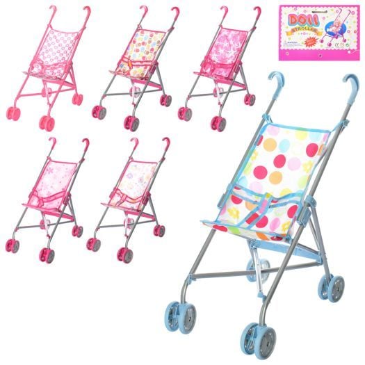 Візочок для ляльок прогулянковий пластик мікс кольорів 6815 Китай
