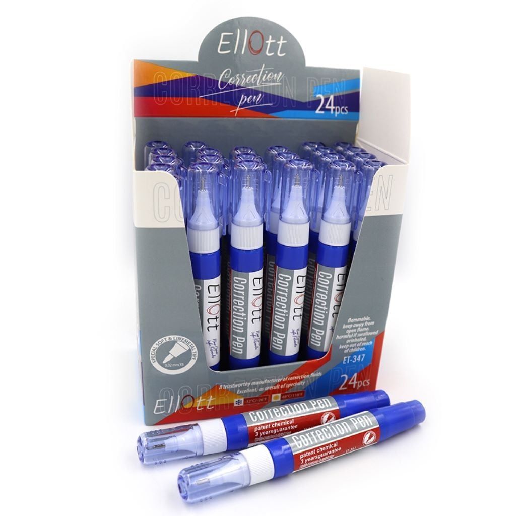 Коректор ручка 7мл з металевим клапаном ET-347 Ellot