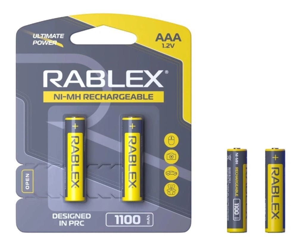 Аккумулятор мініпальчик AAА2 1100mah Ni-MH Rechargeable R031100mAh Rablex
