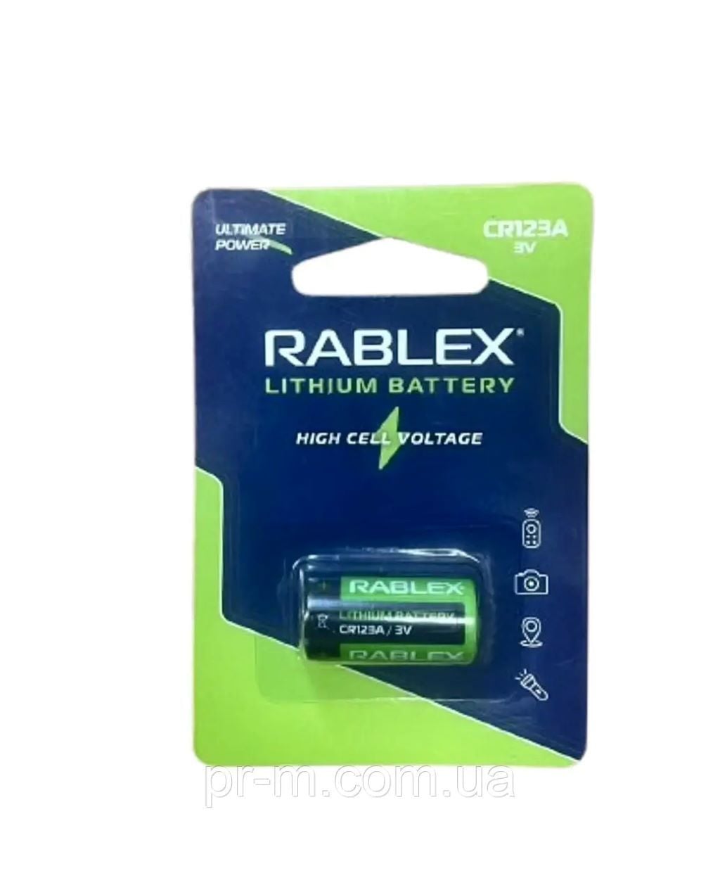 Батарейка CR123 3V на планшеті CR123 Rablex