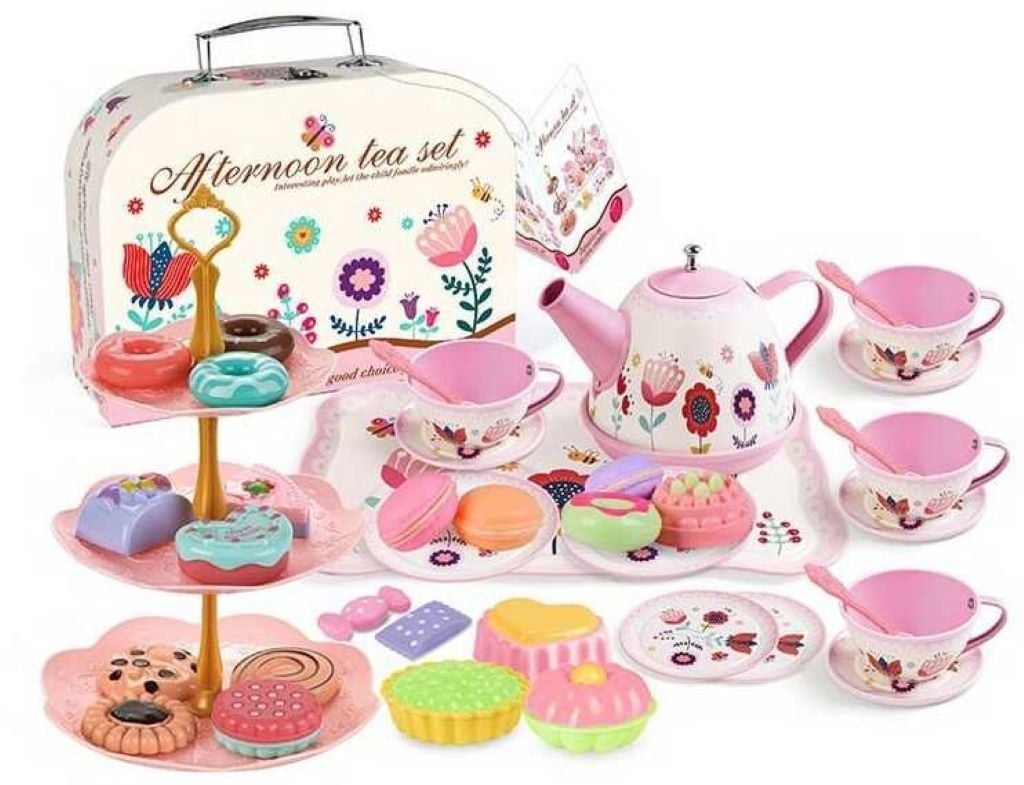 Набір посуду для ляльок 40 предметів метал пластик у валізі M8062 Китай