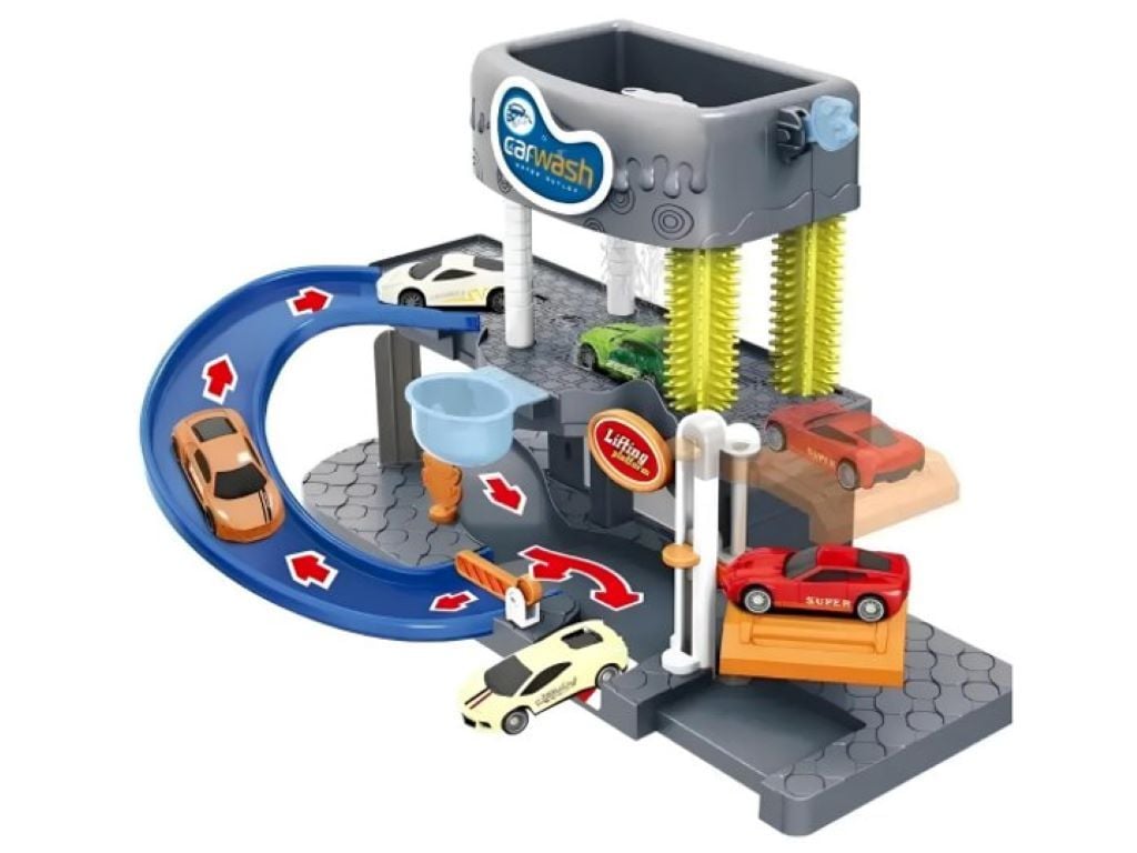 Парковка Автомийка 2 поверхи резервуар для води ліфт світло звук у коробці 41*26*16см 10A-5 Китай