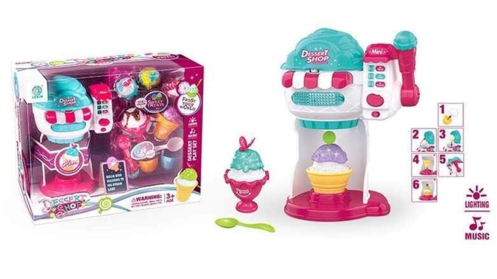 Меблі Мороженниця автомат на батарейках звук світло аксесуари у коробці  36*29*17см 6636 Китай