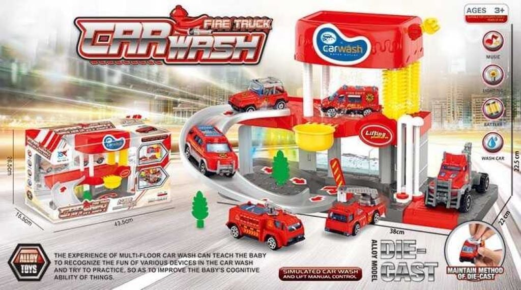 Парковка Автомийка 2 поверхи резервуар для води ліфт світло звук у коробці 41*26*16см 10A-3 Китай