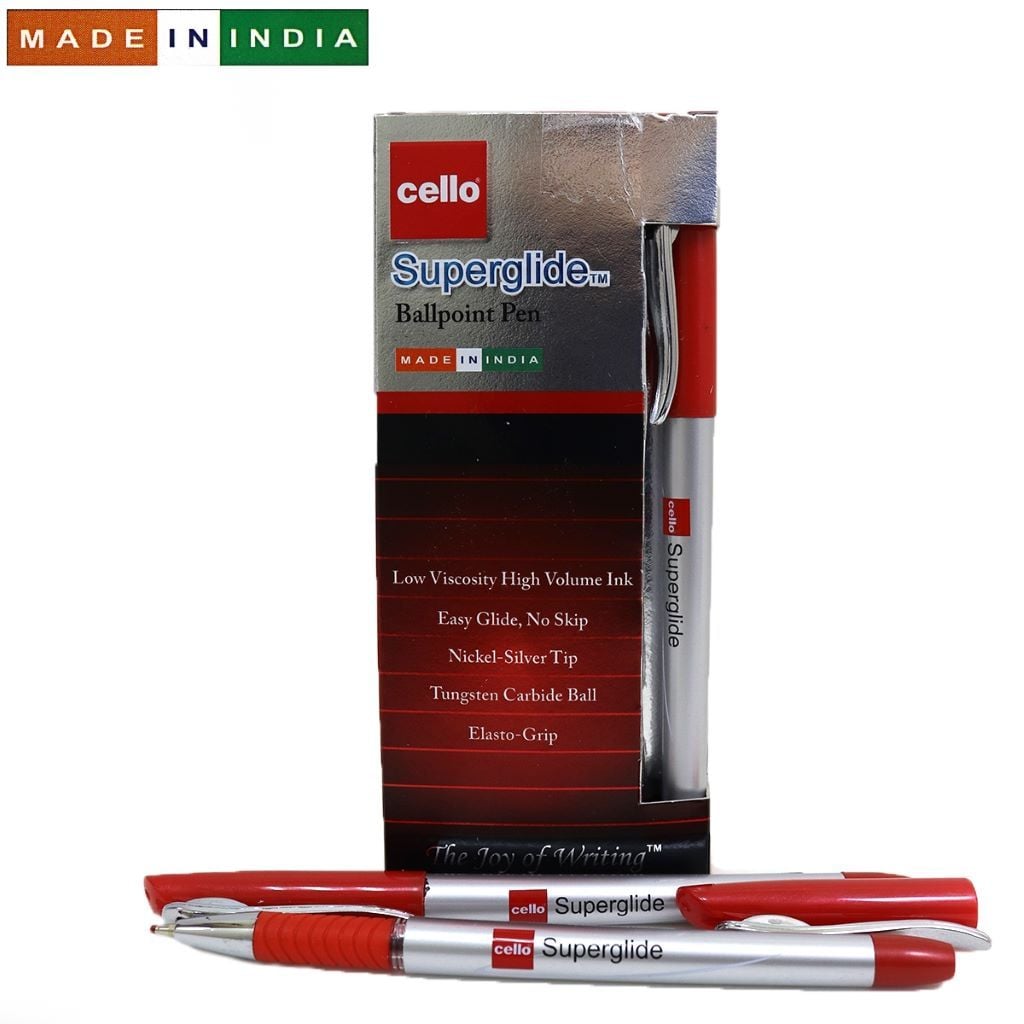 Ручка кулькова 1мм з грипом Superglide червона 17903 Cello