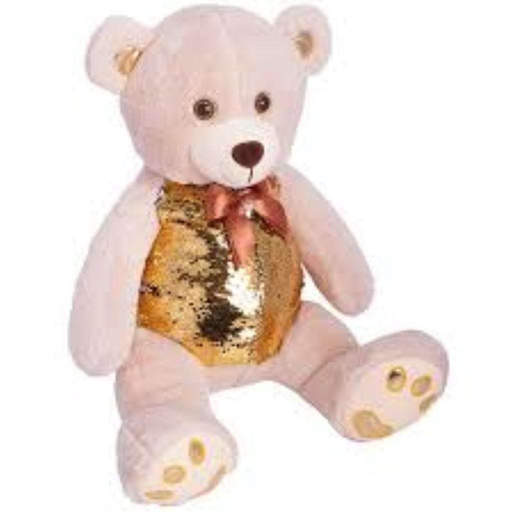 М'яка іграшка Ведмедик Тоша 65см з паєтками м'ятний 00017 Копиця