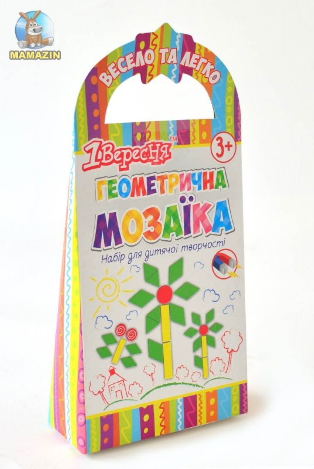 Мозаїка магнітна Геометрична 20 фігур в коробці 952915 1вересня