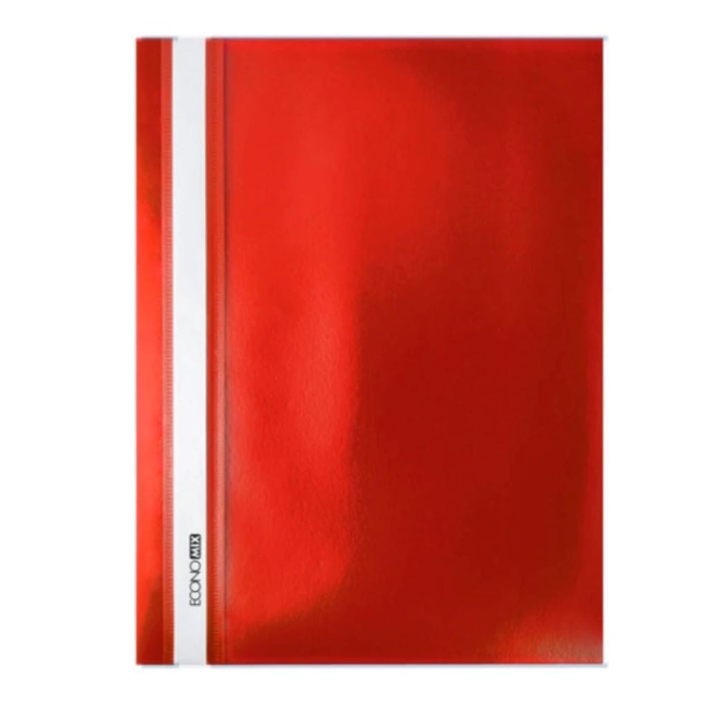 Папка А4 швидкозшивач пластикова тонка червона без перфорації 31509-03 Econo mix