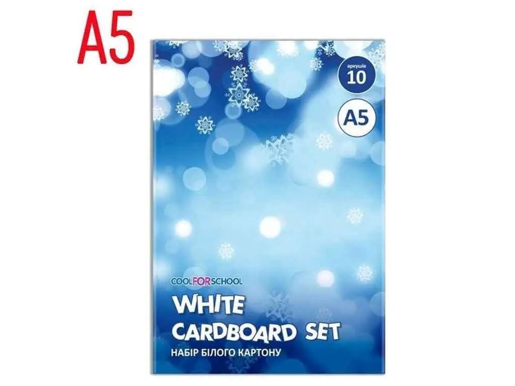 Картон білий А5 10 арк 21001-01 Рюкзачок