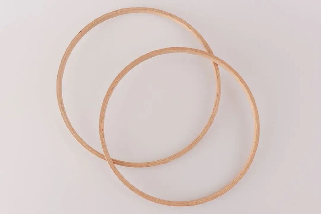 П'яльця дерев'яні d25см без гвинта висота обода 8мм 130.6 Nurge