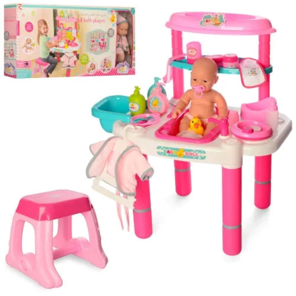 Пупс Baby ігровий стіл 40 аксесуарів  в коробці 82*38*12см 6862 TK Group