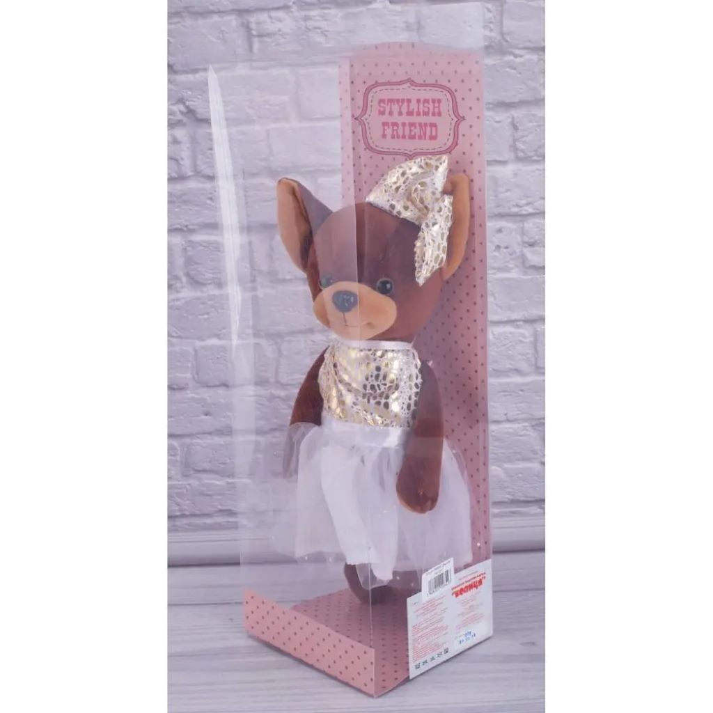 М'яка іграшка ведмежа Джулія в сукні 40см в коробці 00122-1 Копиця