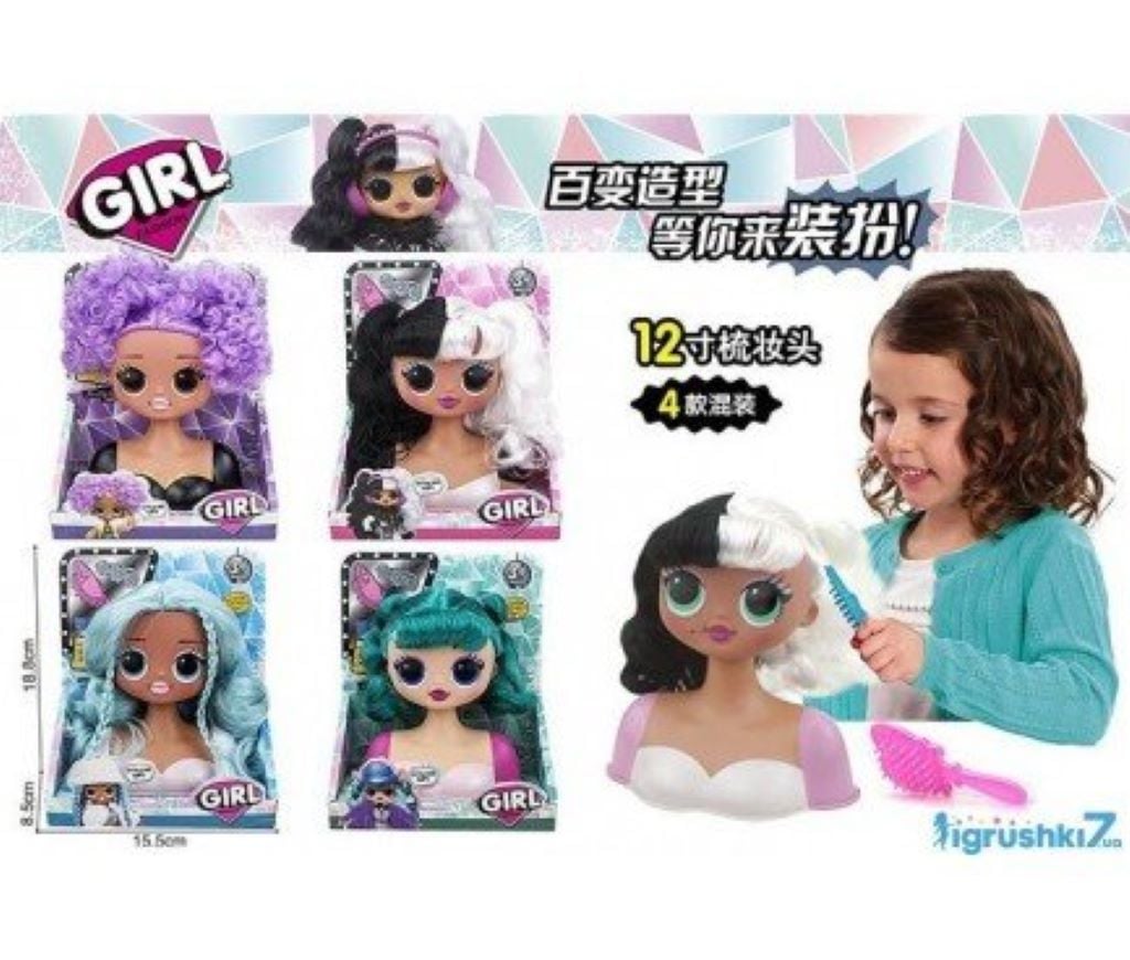 Бюст для зачісок коробка 10*10*8.5см LK1071 Китай