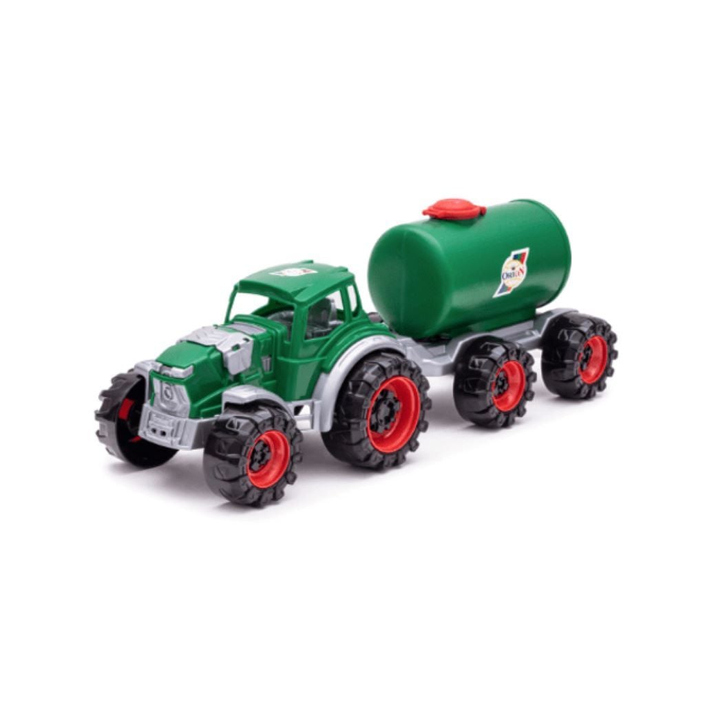 Трактор 22см з причепом 29см молоковоз пластик 353 оріон