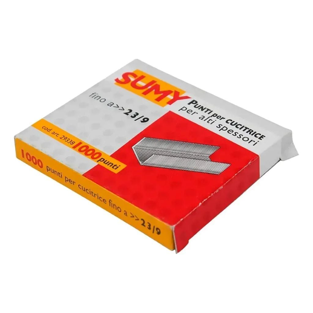 Скоби №23/9 для зшивача 1000шт у коробці 8*7*2см 29338 Sumy