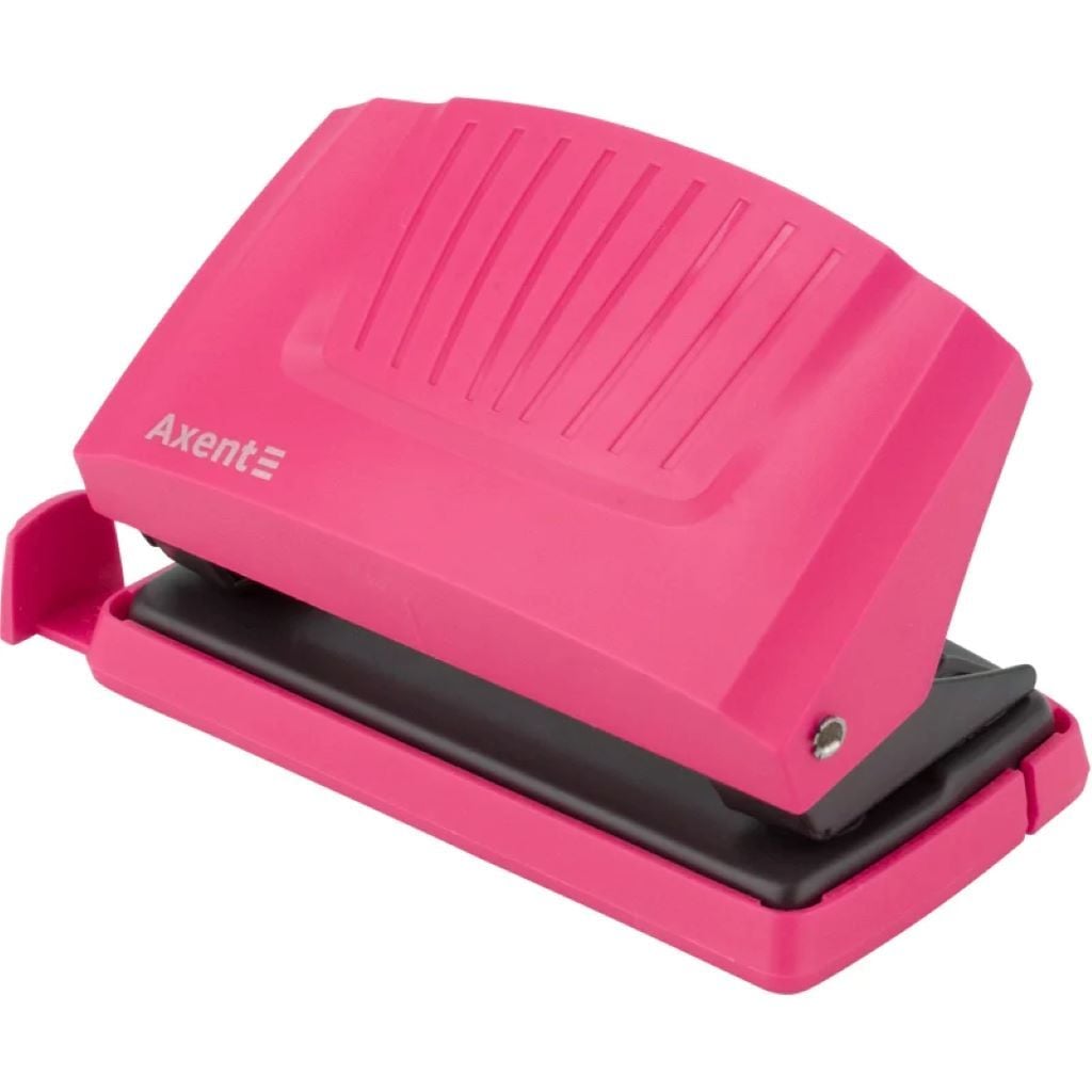 Діркопробивач металевий на 30 аркушів рожевий в коробці 12*11*5см 3430-10-A Axent