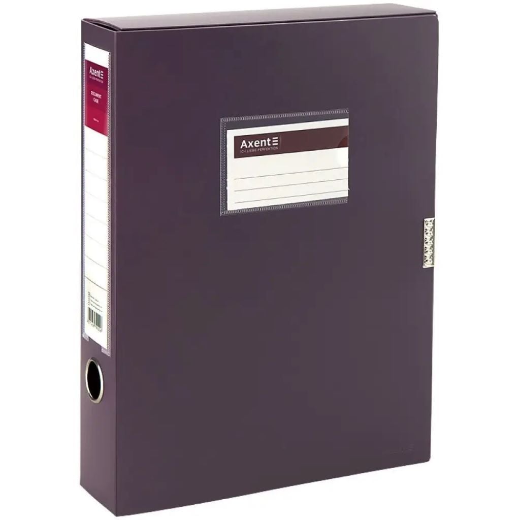 Папка бокс А4 60мм на липучці сливова 1760-11-A Axent