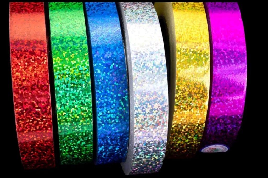 Стрічка пакувальна 3см голограмна 50м рулон 3031 Китай