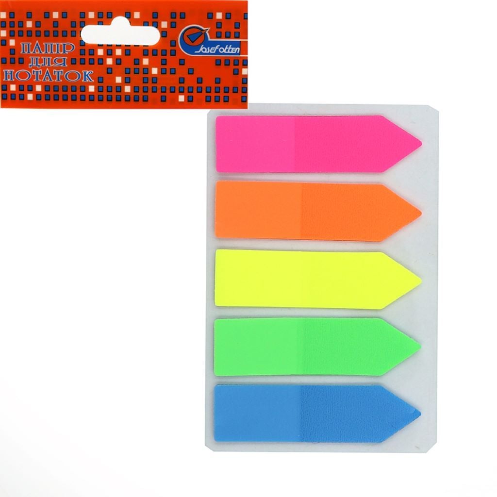 Стікери самоклеючі 100шт Стрілка 5кол 45*12мм DSCN0591 Josefotten