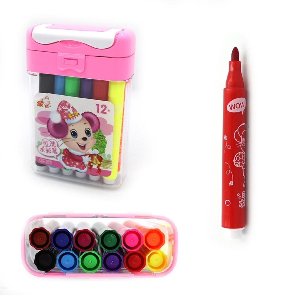 Фломастери 12кольорів Mouse в пластиковому боксі 13*8*3см 207-12 Centropen