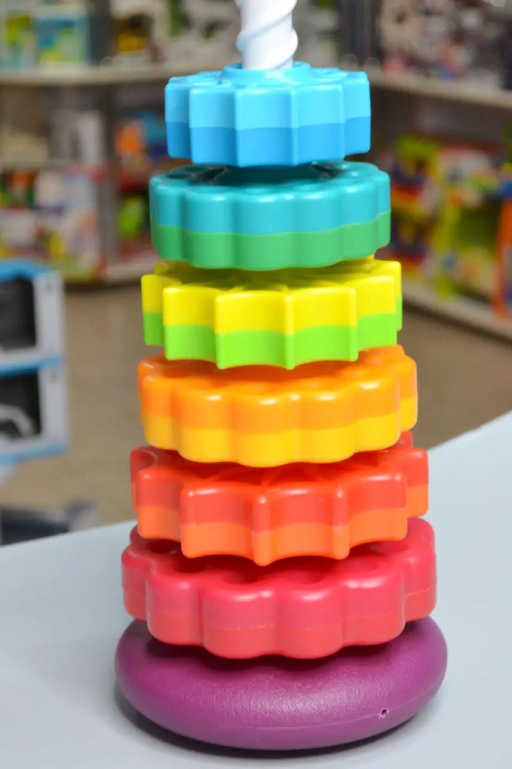 Пірамідка спіральна Rainbow Tower 6 кілець у коробці 868-91 TK union group