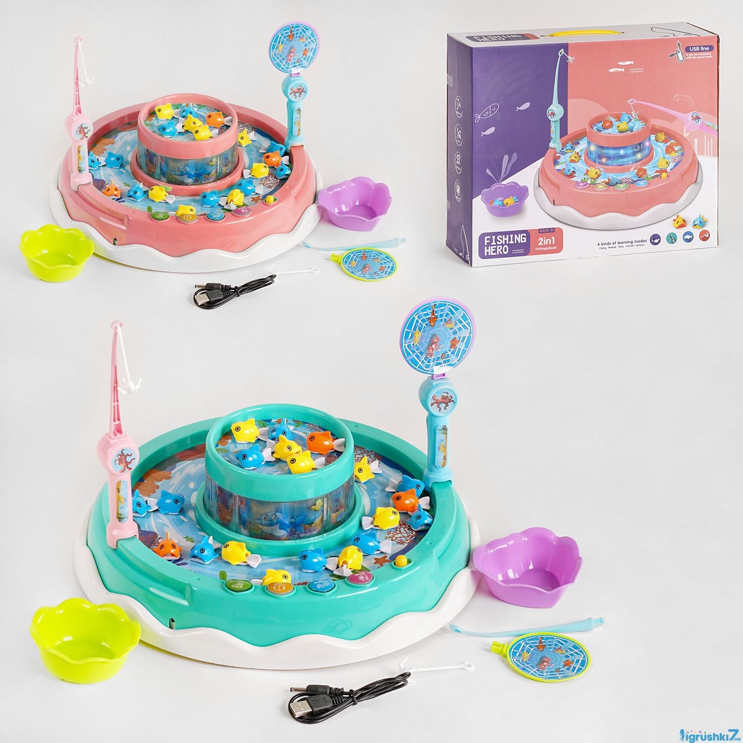 Риболовля звук світло історії пісні назви тварин озвуч англ у коробці 35*30*10см 156-2C Китай