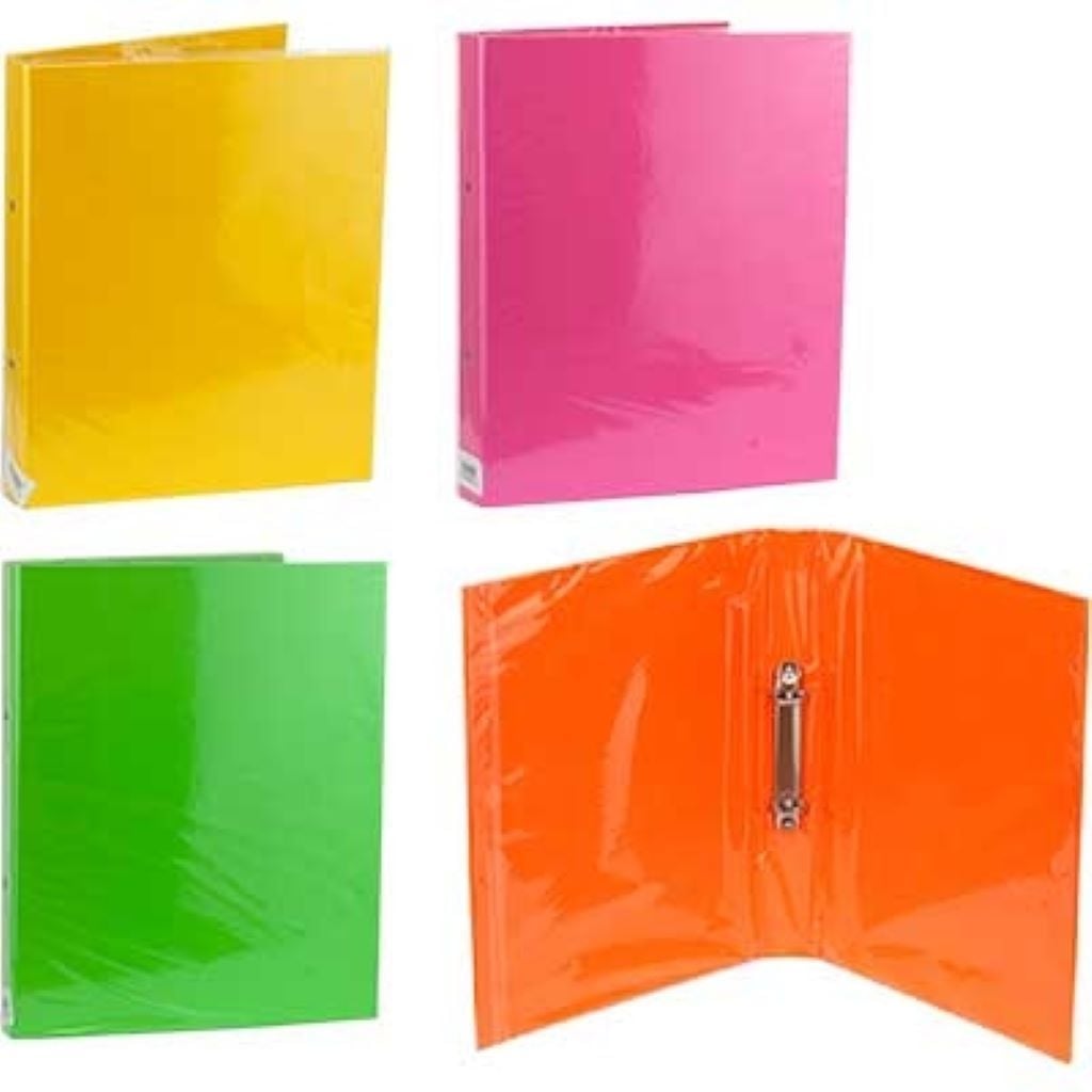 Папка А4 тверда на 2 кільца 40мм мікс кольорів 137029 Китай