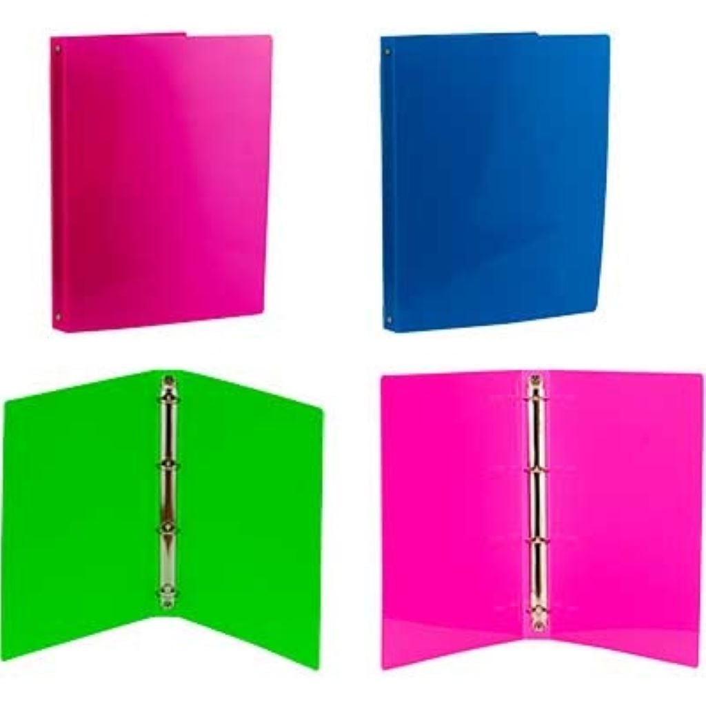 Папка А4 пластик на 4 кільца 30мм мікс кольорів 137028 Китай