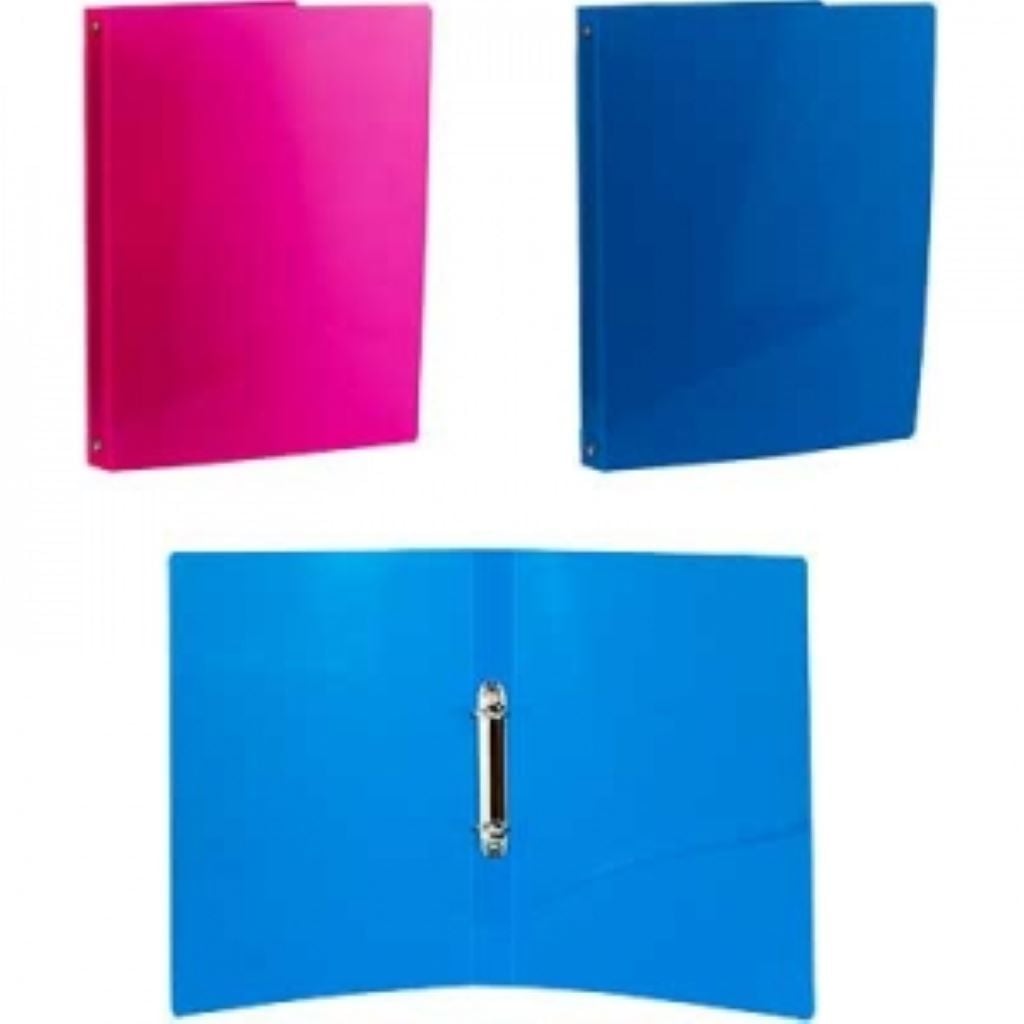 Папка А4 пластик на 2 кільца 30мм мікс кольорів 137027 Китай