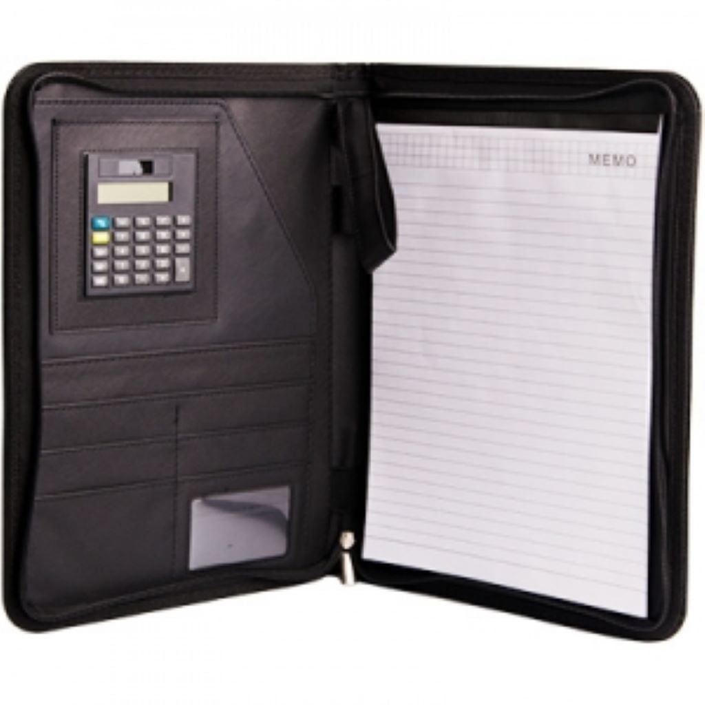 Папка A4 органайзер з калькулятором шкірзам на блискавці 137959 Китай