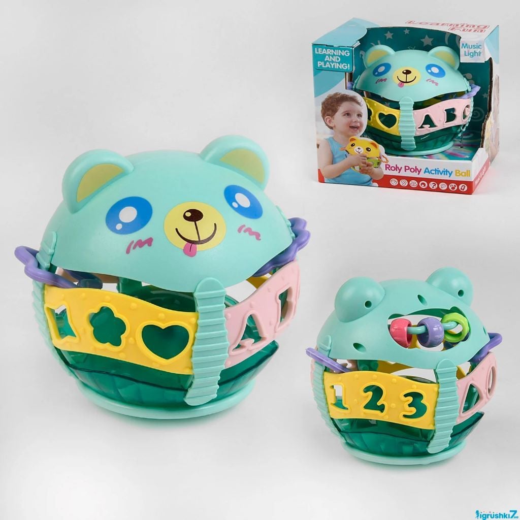 Ведмедик неваляшка світло звук у коробці 35806 Китай