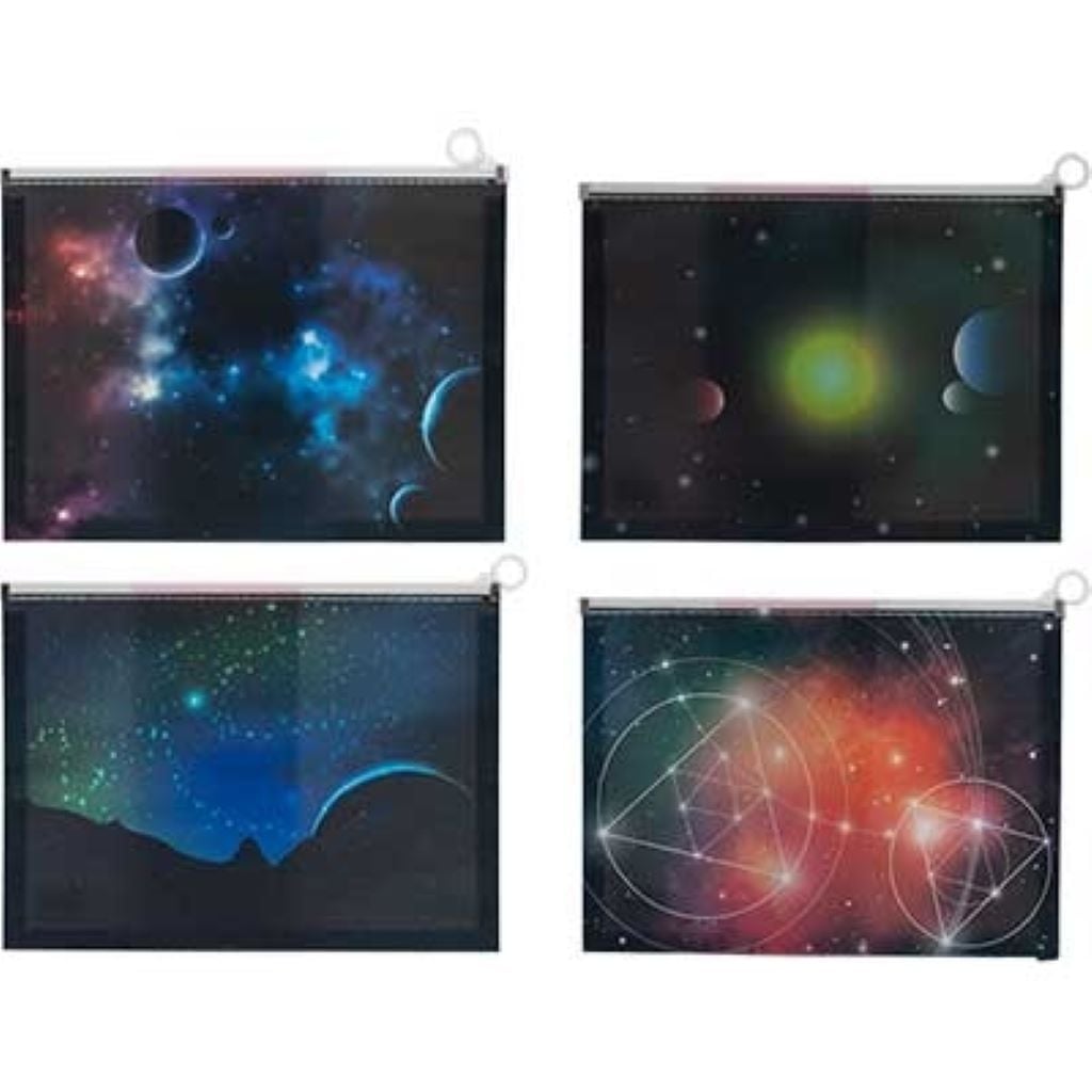 Папка А4 на блискавці з зіп s малюнком Космос мікс кольорів LL-120 Китай