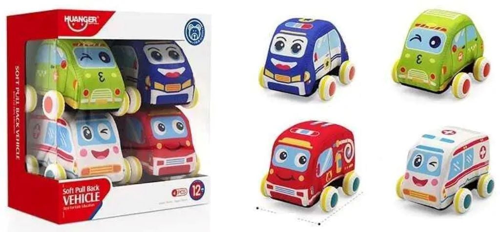 Машина м'яка набір 4шт у коробці HE0204 HUANGER