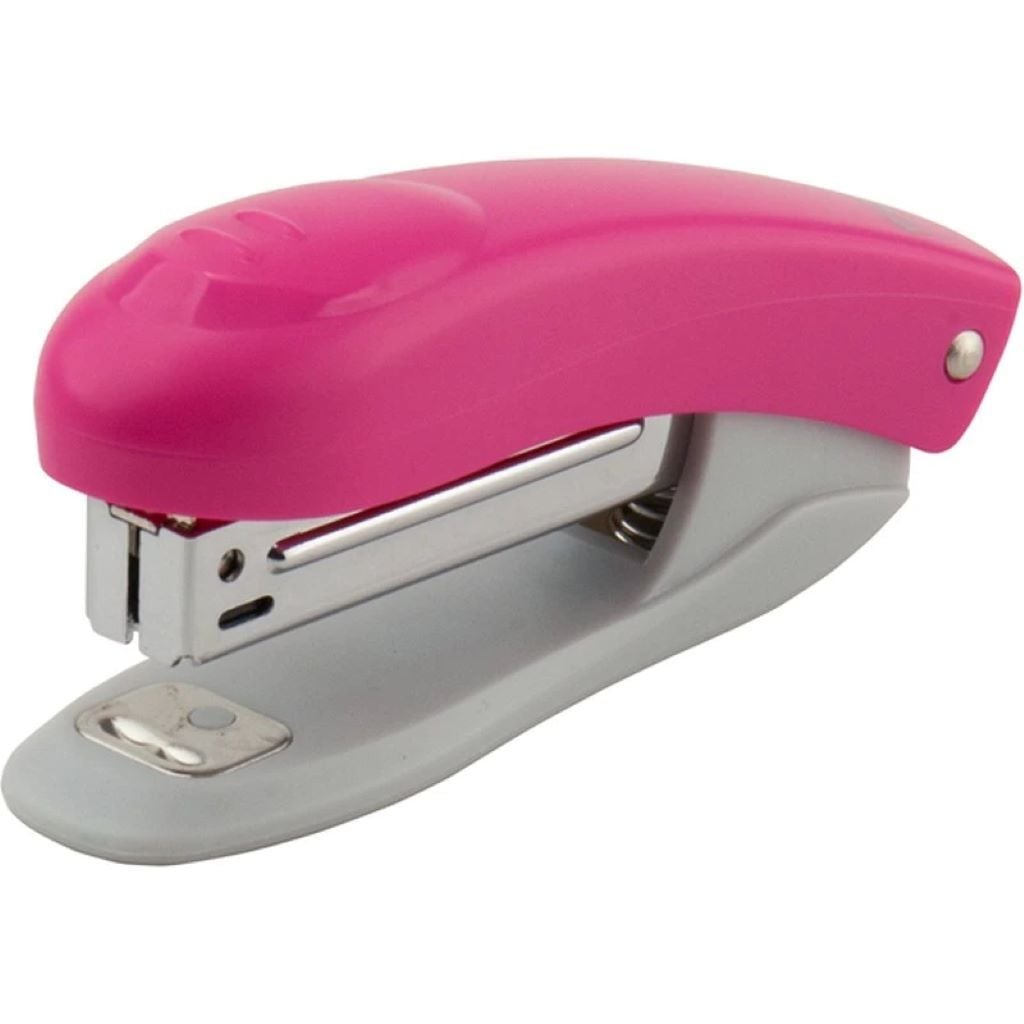Степлер №10 12 аркушів  пластик  рожевий коробка 4813-10-A Axent
