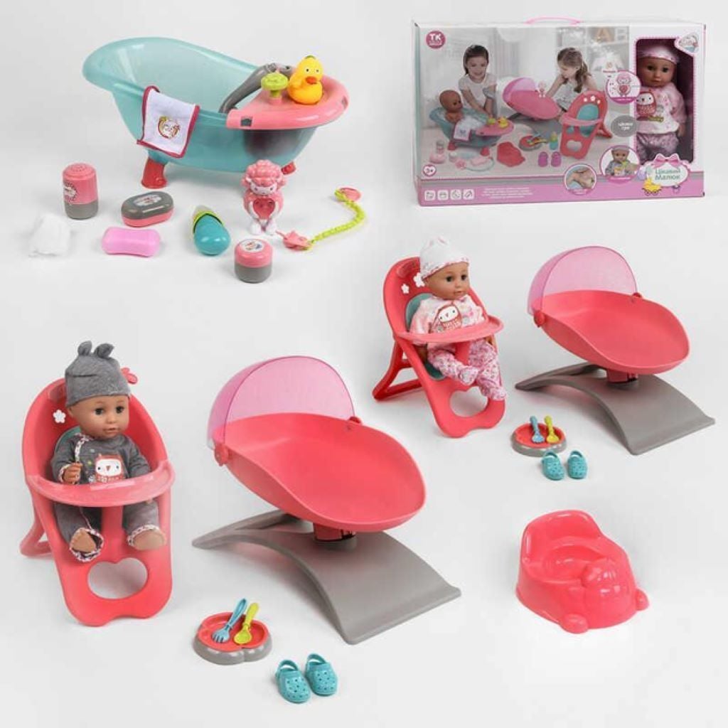 Пупс 36см закачуючий центр горщик стільчик для годування  аксесуари у коробці 60*40*18см 24924 TK union group